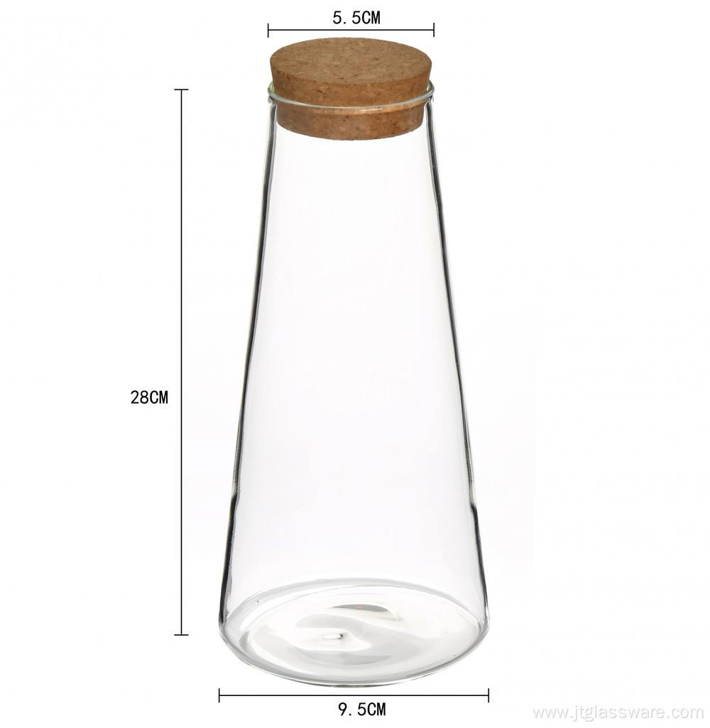 Conial Glass Jar with No BPA and Lead