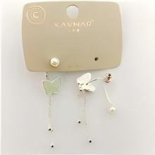 Sophisticated Butterfly Drop Earrings with Tassel Style