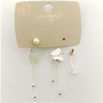 Sophisticated Butterfly Drop Earrings with Tassel Style