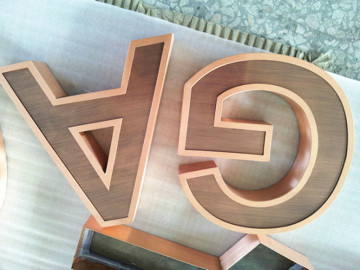 Custom 3D Copper Metal Letters for Wall