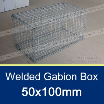 2*1*1m/50*100mm Welded Gabion Box Fence