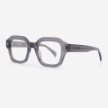 Geometric Thick Acetate Male's Optical Frames 23A3157