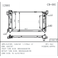 Radiator for CARAVAN oem number 4682587