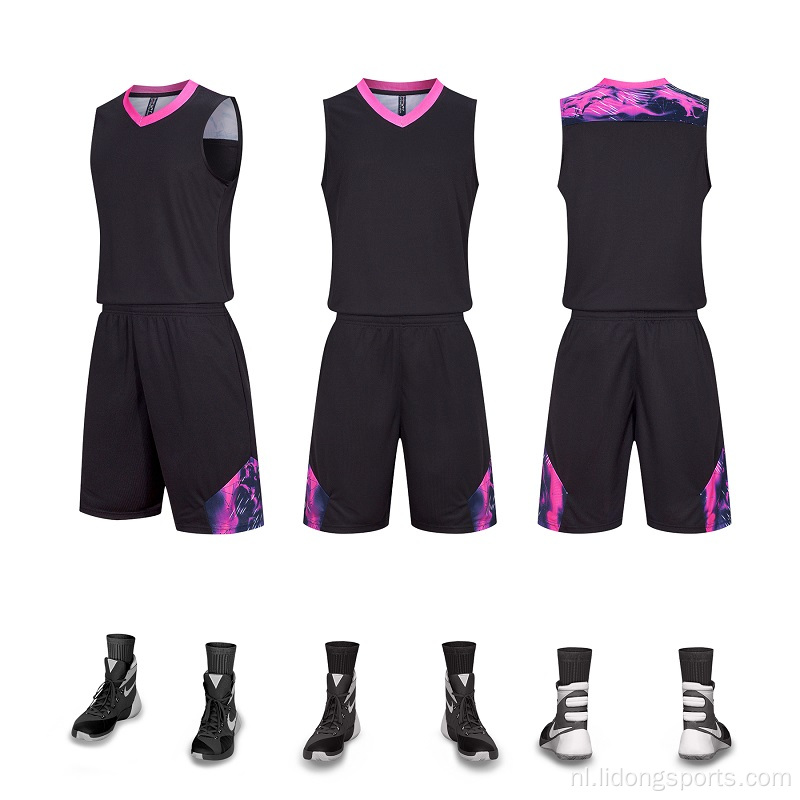 Basketbal uniform ontwerp gewoon basketballirset set