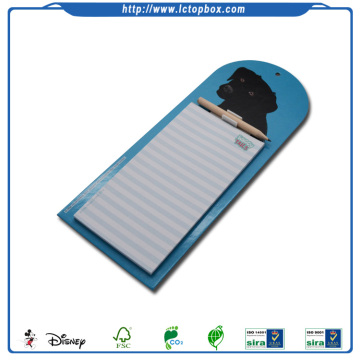 Custom fridge magnet note pad with pen holder