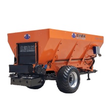Tractor trailed powder fertilizer spreaders and manure spreaders for lime and dry cow dung