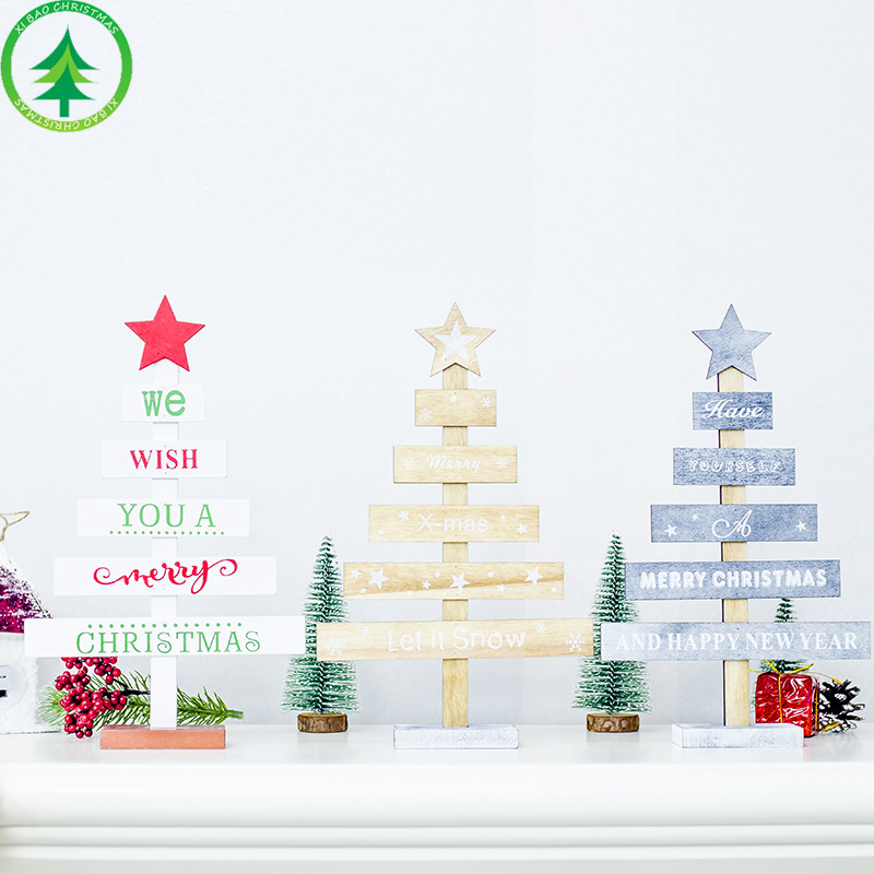 Wooden Christmas Decoration for Home Christmas Tree Pendant Christmas Wood Ornaments Navidad New Year 2020