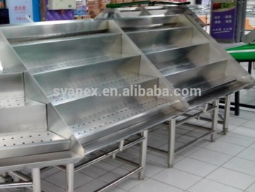 APEX supermarket shelf or grocery stainless steel fresh turnip display shelf