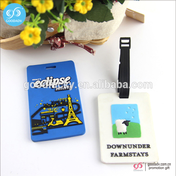 Guangzhou soft plastic rubber luggage tag custom shaped personalized suitcase tags