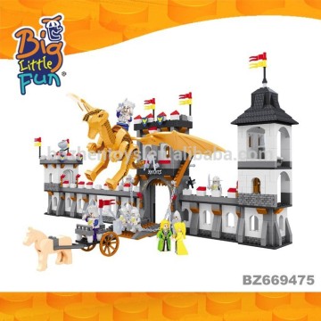 Ancient battle dragon castle building blocks toys construction plastic castle playhouse