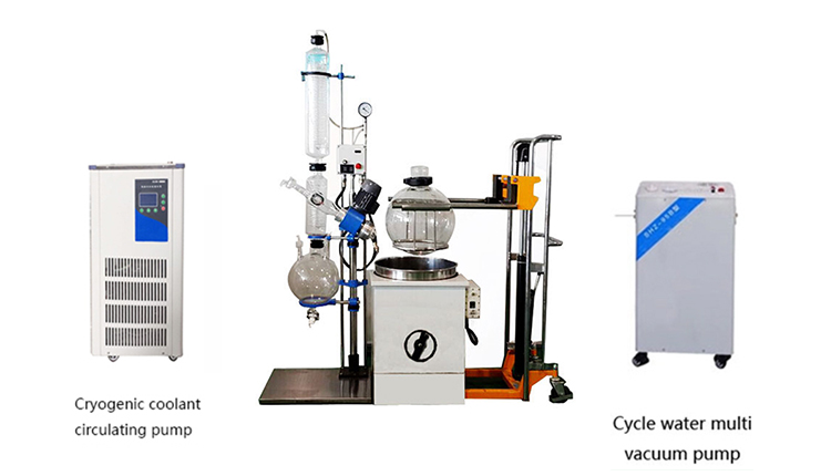 Hot Sale 50L Lab Chemical Distillation Rotary Evaporator with handle lifting