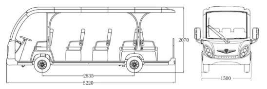 Ce Approved 14 Seat Electric Sightseeing Bus with High Quality