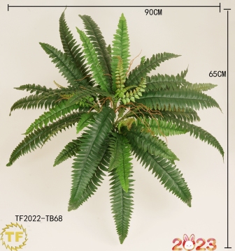 Artifical Boston fern with 48 lvs hanging bush