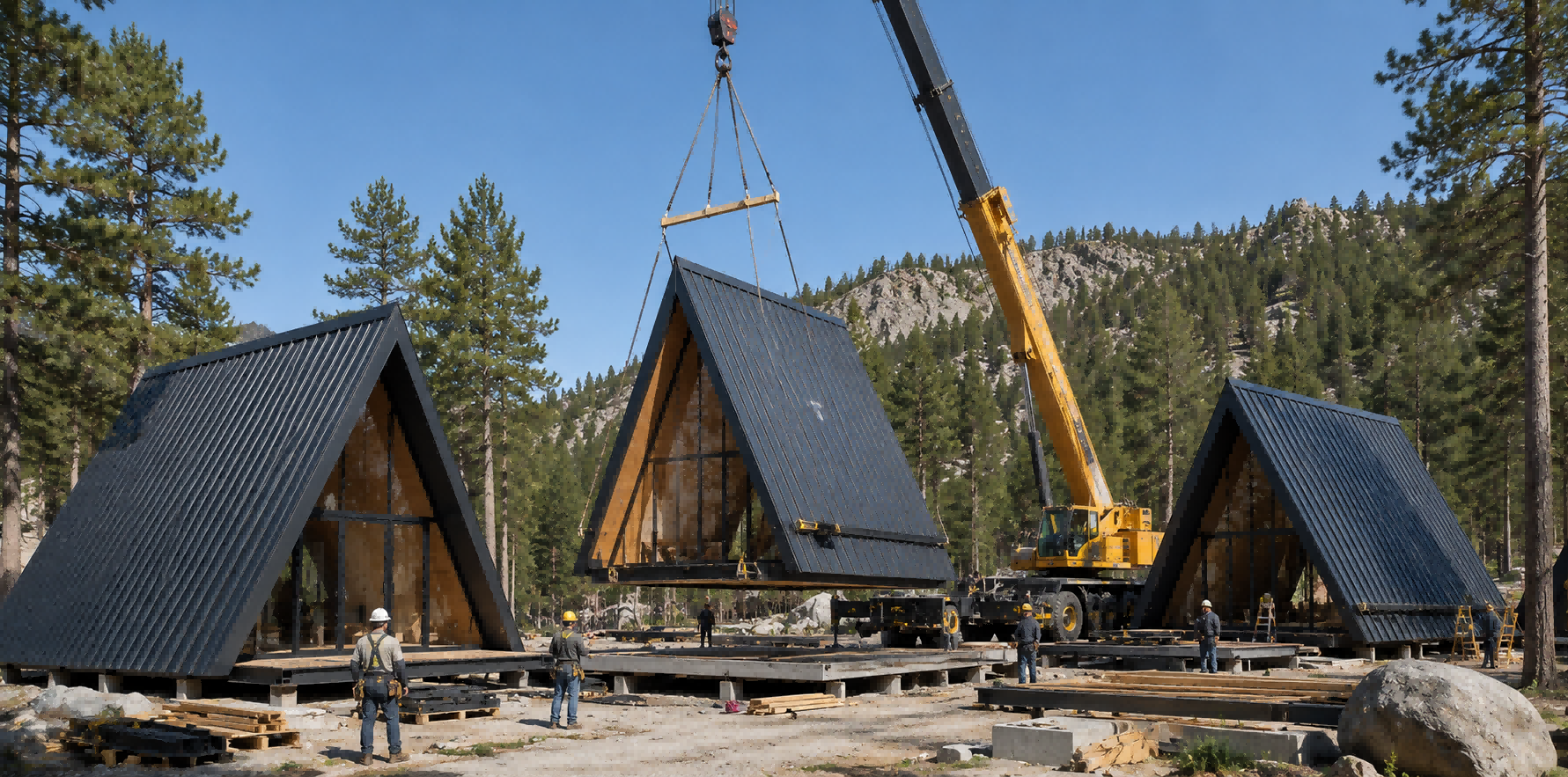 a-keretes-moduláris-tábor-ház a-frame-modular-camp-housing