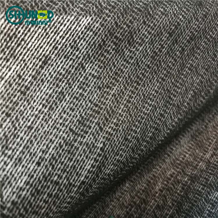 Polyester Adhesive Warp Knitted Weft Inserted Fabric Fusible Interlining for Garment