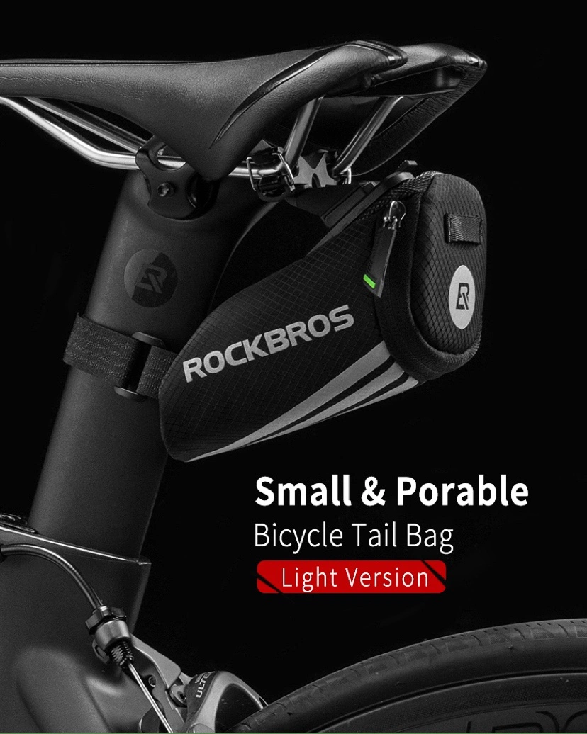 Bicycle Ultra-Light Saddle Bag Rear Seat Bag with Portable Reflective Tail Bag