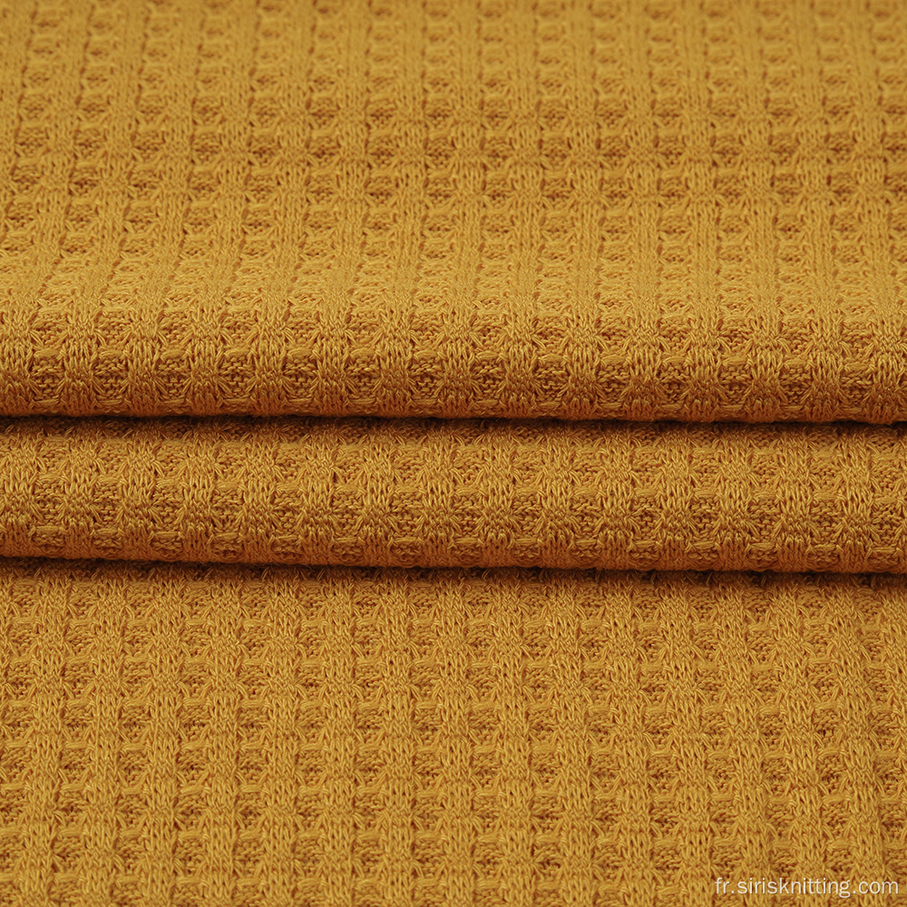 Tissu gaufré Hacci Rayonne Spandex Polyester