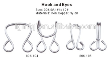 wholesale dress hook and eye for garment