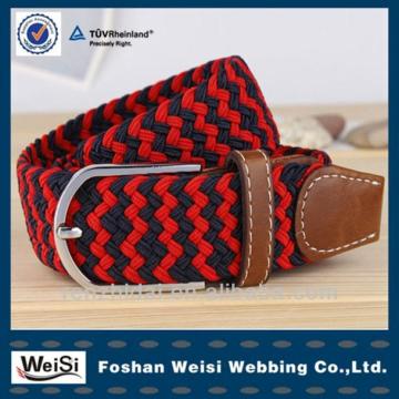 Good looking khaki braided belt man woven belt