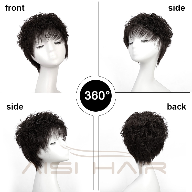 New Straight Cheap Price Short Pixie Cut Natural Color Brazilian 100%  Wigs For Black Women Human Hair