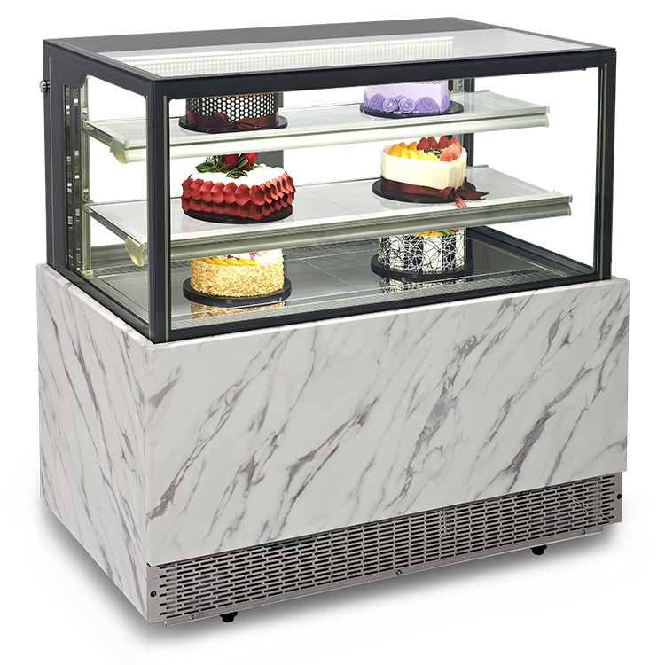 high quality supermarket fruit case cake display refrigerator