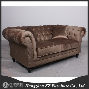 US country style luxury three seat button sofa indoor sofa