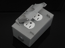 Electrical iron box wiring connection wall box with nema 5-15r receptacles duplex receptacle