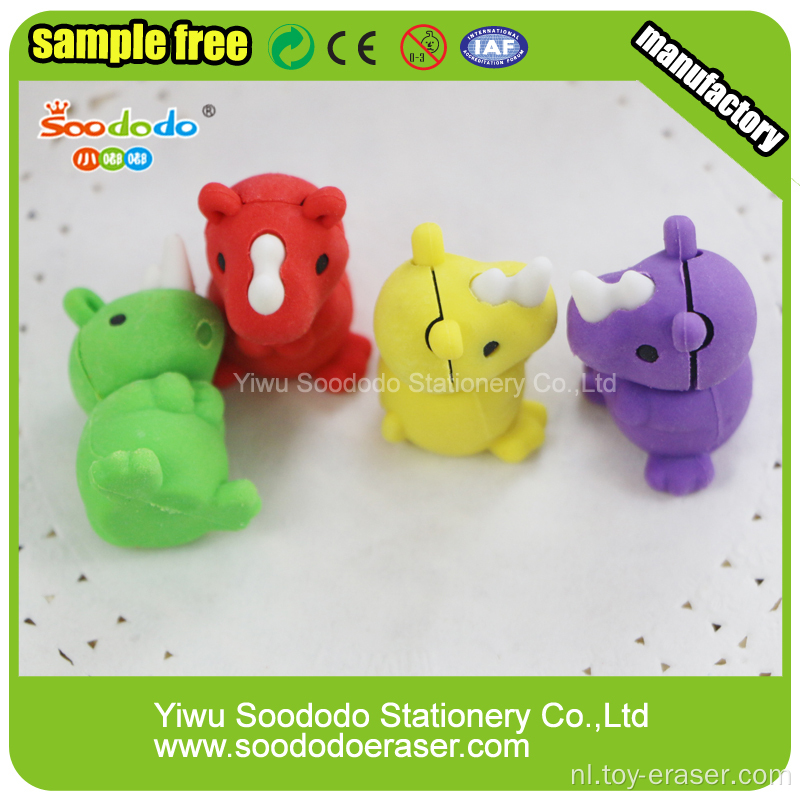 dierlijke rubber rhino gevormde gum speelgoed voor kinderen