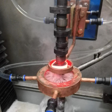 Heat treated steel using induction heating