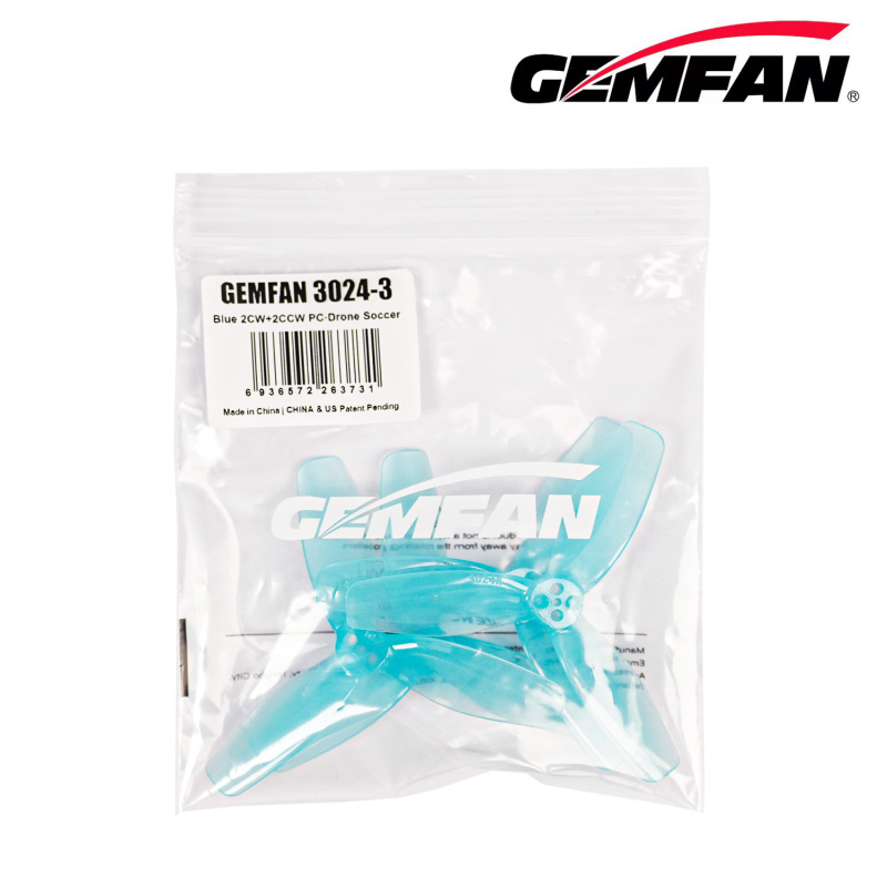 GEMFAN 3 Inch FPV Drone Soccer Props 3024 3-Blade Freestyle Propeller
