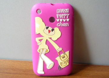 Poppy Girl Protective Phone Case , Iphone 3 / 3g Cover