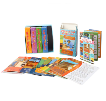 Children education playing card deck with packing box