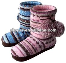 Pompom opular cheap women knit boots