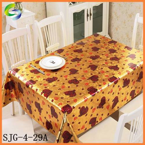 elegant pvc table cloth, colorful tablecloth, table cover in rolls