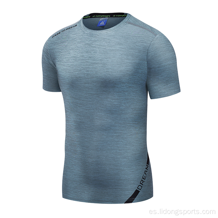 Deporte corriendo rápida camiseta seca para hombres