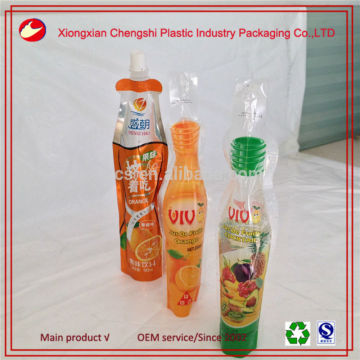 bottle shape soft plastic juice bag