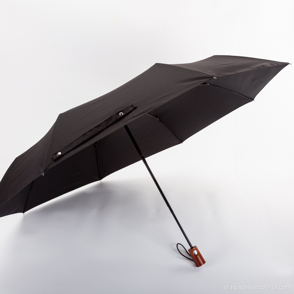 Best Gentleman&#39;s Compacte paraplu houten handvat