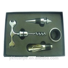 Metal Wine Bottle Accessory Corkscrew Pourer Magic Wine Set Kit Gift