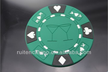 AK poker chip cup coaster,cup mat