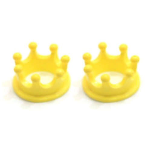 Kawaii Resin Princess Crown with Hole DIY Decoration Accessory Girls Dollhouse Toys Four Colors Flat Back Jewelry Making