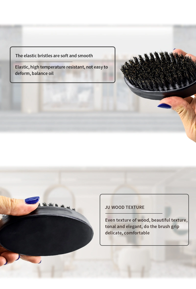 Men Soft Beard Brush Mustache Comb Oval Handle Barber Salon Beard Shaping Tool Beard Cleaning Tool Shaving Brush