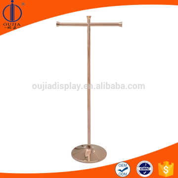 Rose gold endurable metal stand for shops/store display fixture