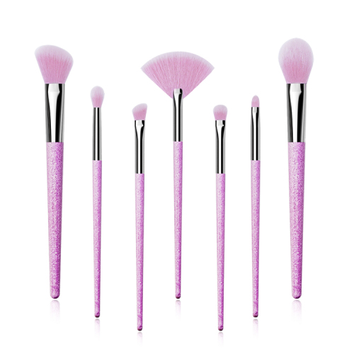 Merrynice new arrival private label pink 7Pcs makeup brush set brushes custom logo