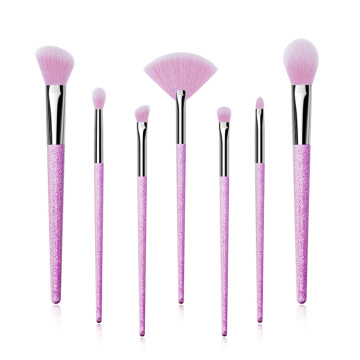 Merrynice new arrival private label pink 7Pcs makeup brush set brushes custom logo