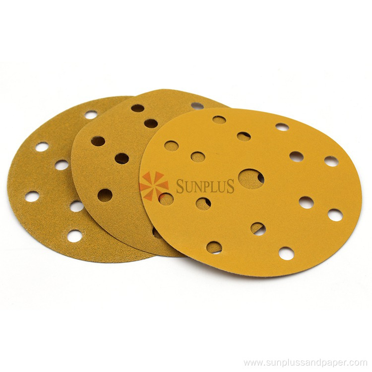 6 Inch 150mm Gold Paper Sanding Abrasive Disc
