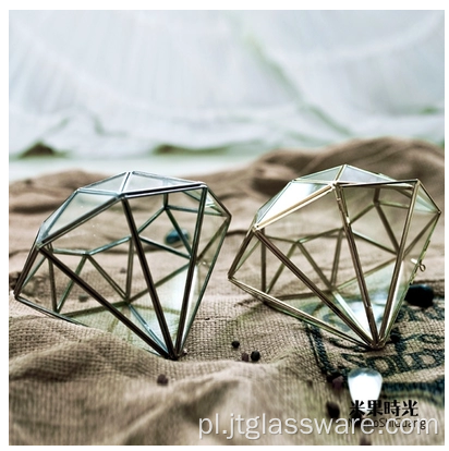 Pentagon Ball Shape Otwarte Rośliny Szklane Terrarium