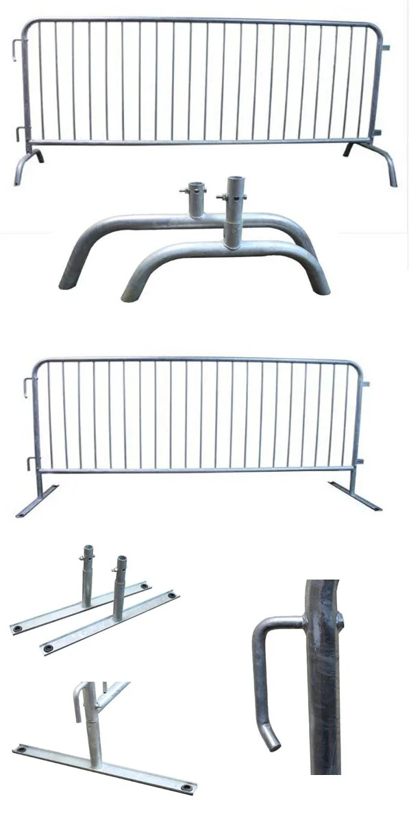 2.300 Mtr Wide X 1.100 Mtr High Hot Dipped Galvanized Pedestrian Barrier / Crowd Control Barrier.