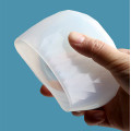 Xícara de vidro reutilizável de silicone personalizada