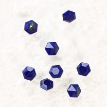 Natural Lapis Lazuli Hexagonal Shaped Faceted Cut Gemstone