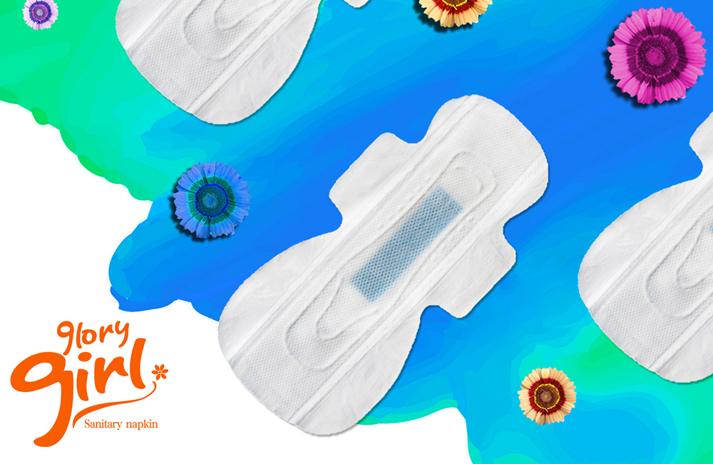 Disposable super soft lady anion sanitary napkins